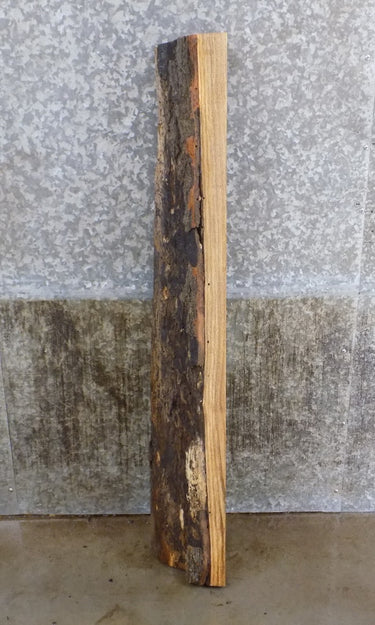 Thick Cut Hardwood Red Oak Rustic Partial Live Edge Mantel Sla 40021